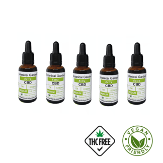 The Botanical Garden CBD Extra 1200mg x5 Bottles.